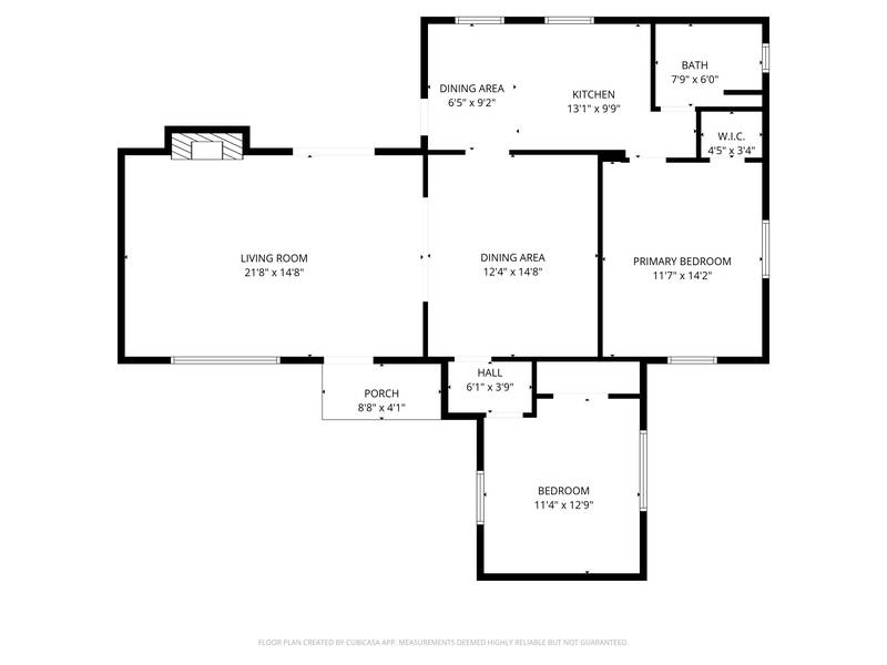 1 Bed 1 Bath Floor Plan - Anita Apartments